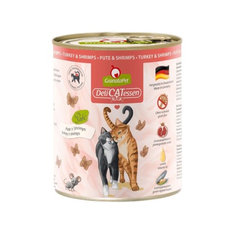 Fox4Pets GranataPet DeliCatessen indyk i krewetki karma mokra dla kota 800g Fox4Pets GranataPet DeliCatessen indyk i krewetki karma mokra dla kota 800g
