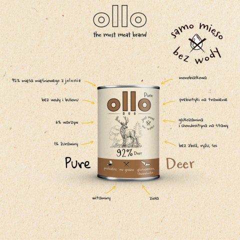OLLO Ollo Pure Jeleń 850g OLLO Ollo Pure Jeleń 850g