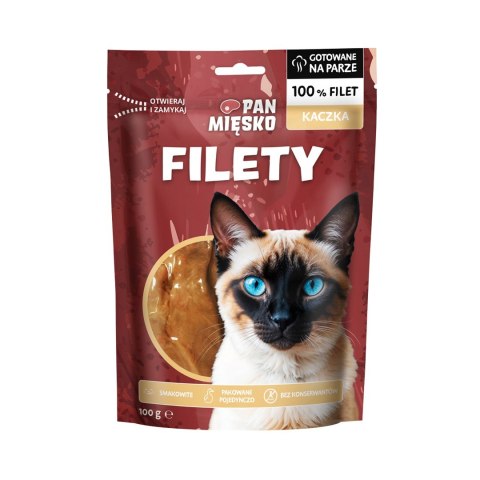 PAN MIĘSKO Pan Mięsko Przysmak dla kota Filety Kaczka 100g PAN MIĘSKO Pan Mięsko Przysmak dla kota Filety Kaczka 100g