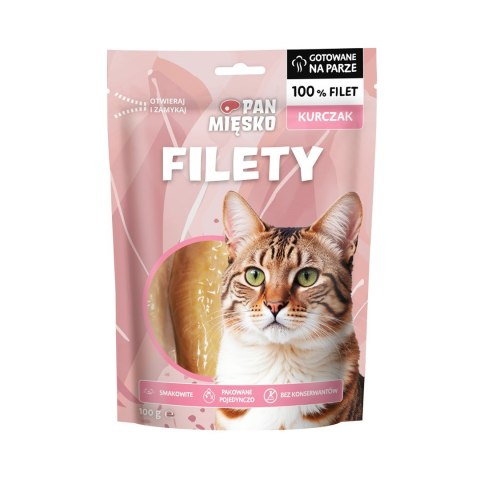 PAN MIĘSKO Pan Mięsko Przysmak dla kota Filety Kurczak 100g PAN MIĘSKO Pan Mięsko Przysmak dla kota Filety Kurczak 100g