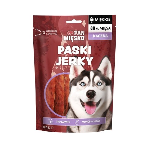 PAN MIĘSKO Pan Mięsko Przysmak dla psa Paski Jerky Kaczka 100g PAN MIĘSKO Pan Mięsko Przysmak dla psa Paski Jerky Kaczka 100g