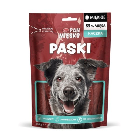 PAN MIĘSKO Pan Mięsko Przysmak dla psa Paski Kaczka 100g PAN MIĘSKO Pan Mięsko Przysmak dla psa Paski Kaczka 100g