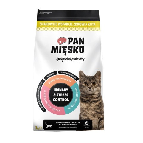 PAN MIĘSKO Pan Mięsko Urinary & Stress Control sucha karma dla kota 3kg PAN MIĘSKO Pan Mięsko Urinary & Stress Control sucha karma dla kota 3kg