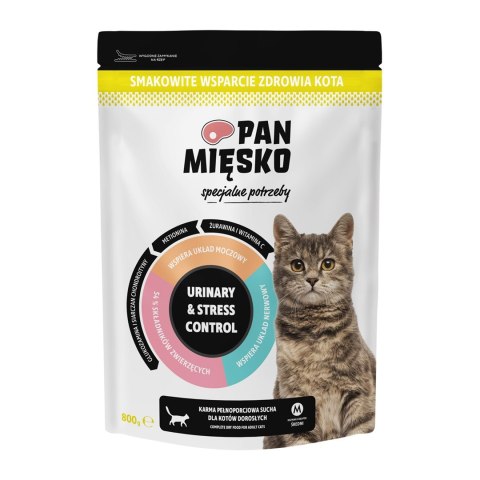 PAN MIĘSKO Pan Mięsko Urinary & Stress Control sucha karma dla kota 800g PAN MIĘSKO Pan Mięsko Urinary & Stress Control sucha karma dla kota 800g