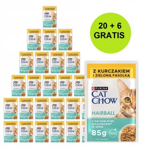 PURINA NESTLE PURINA CAT CHOW Kurczak&Fasola 20+6 saszet. 2,21kg