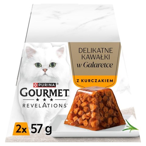 PURINA NESTLE PURINA GOURMET REVELATIONS Kurczak w galaretce 2X57g PURINA NESTLE PURINA GOURMET REVELATIONS Kurczak w galaretce 2X57g