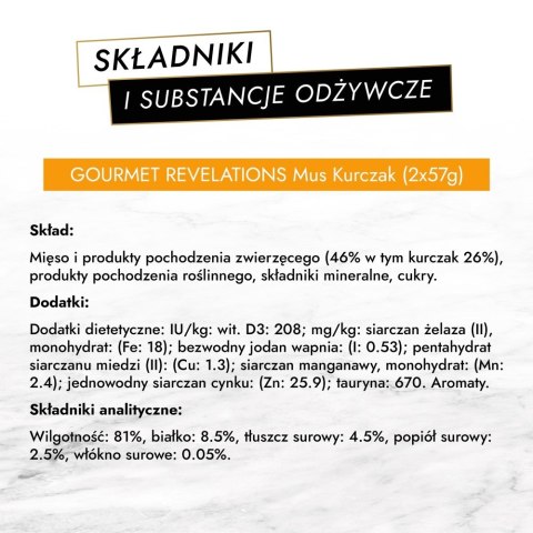 PURINA NESTLE PURINA Gourmet Revelations Kurczak - mokra karma dla kota - 2x57 g PURINA NESTLE PURINA Gourmet Revelations Kurczak - mokra karma dla kota - 2x57 g