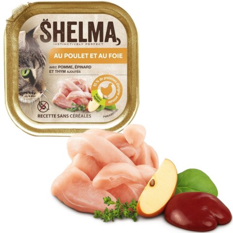 SHELMA SHELMA Alucup - pełnoporcjowa bezzbożowa karma dla dorosłych kotów. Z kurczakiem i wątróbką 100g SHELMA SHELMA Alucup - pełnoporcjowa bezzbożowa karma dla dorosłych kotów. Z kurczakiem i wątróbką 100g