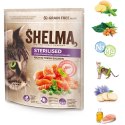 SHELMA SHELMA karma sucha - pełnoporcjowa bezzbożowa karma dla dorosłych kotów sterylizowanych. Bogata w łososia 750 g