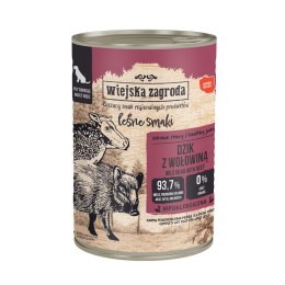 Wiejska zagroda Wiejska Zagroda Dzik z wołowiną karma mokra dla psa 400g