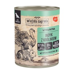 Wiejska zagroda Wiejska Zagroda Indyk z królikiem karma mokra dla psa 800g