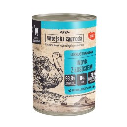 Wiejska zagroda Wiejska Zagroda Indyk z łososiem karma mokra dla kota 400g