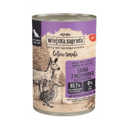 Wiejska zagroda Wiejska Zagroda Sarna z przepiórką karma mokra dla psa 400g
