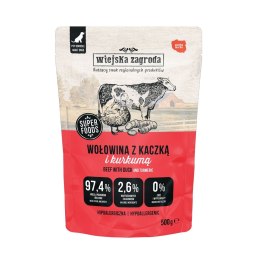 Wiejska zagroda Wiejska Zagroda Wołowina z kaczką karma mokra dla psa 500g