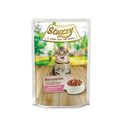 Agras Pet Foods STUZZY Chunks z szynką adult cat 85g