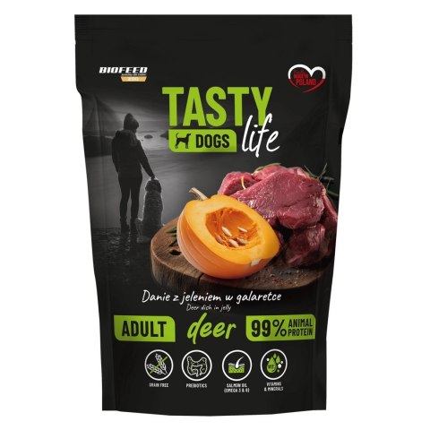 BIOFEED BIOFEED Tasty dog life jeleń 90% saszetka 500g