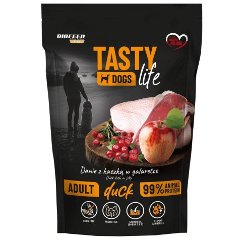 BIOFEED BIOFEED Tasty dog life kaczka 90% saszetka 500g