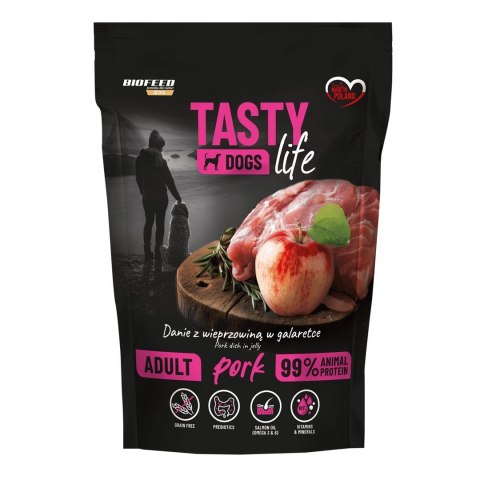 BIOFEED BIOFEED Tasty dog life wieprzowina 90% saszetka 500g