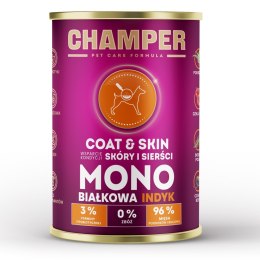 CHAMPER CHAMPER COAT&SKIN MONOBIAŁKOWA łosoś mokra karma dla psa 400g