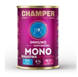 CHAMPER CHAMPER IMMUNO MONOBIAŁKOWA wołowina mokra karma dla psa 400g
