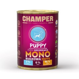 CHAMPER CHAMPER PUPPY MONOBIAŁKOWA indyk mokra karma dla psa400 g