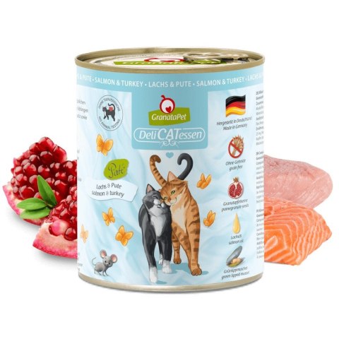 Fox4Pets GranataPet DeliCatessen łosoś i indyk karma mokra dla kota 800g