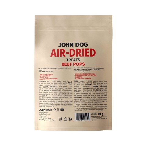 JOHN DOG JOHN DOG AIR DRIED BEEF POPS 80G- przysmak