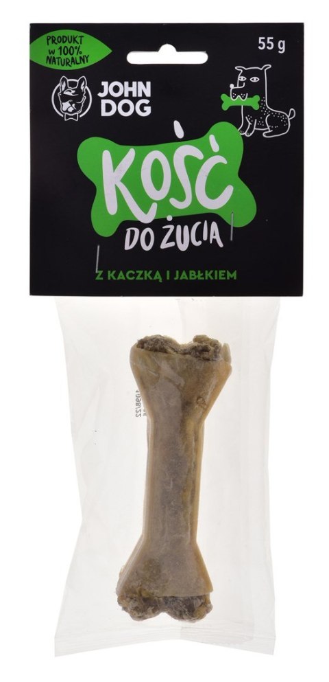 JOHN DOG JOHN DOG Kość do żucia z kaczką i jabłkiem - gryzak dla psa - 12 cm