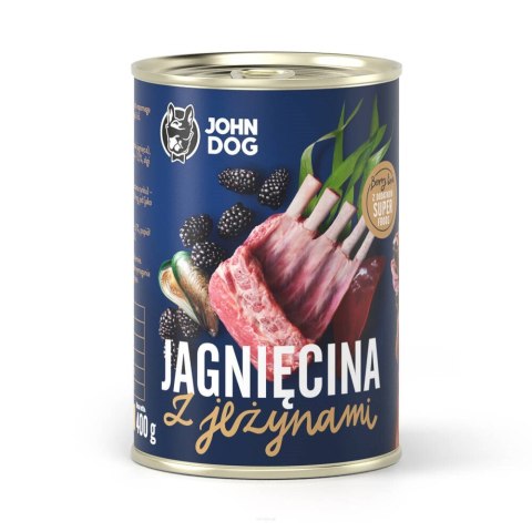 JOHN DOG John Dog BERRY Adult jagnięcina z jeżynami 400g*6