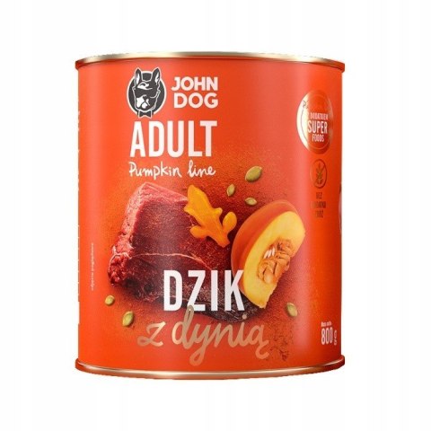 JOHN DOG John Dog PUMPKIN Adult dzik z dynią 800g