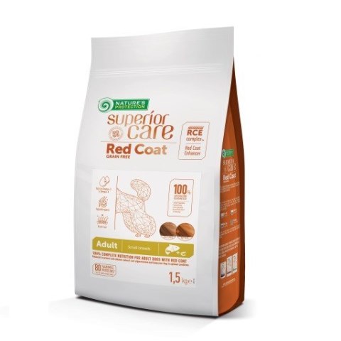 NATURE'S PROTECTION Nature's Protection Red Coat Grain Free Salmon & Krill Adult Small Breeds 1,5kg