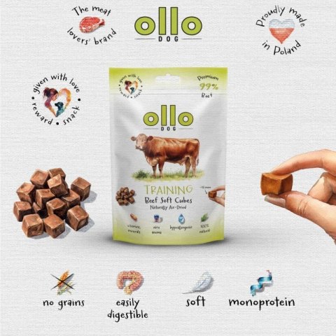 OLLO Ollo Air Dried Training Beef Cubes dla psa 80g