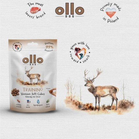OLLO Ollo Air Dried Training Venison Cubes dla psa 80g